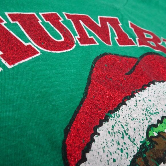 Oscar the Grouch Humbug Christmas t-shirt JR SIZE Medium Sesame Street Glitter M - Picture 3 of 6